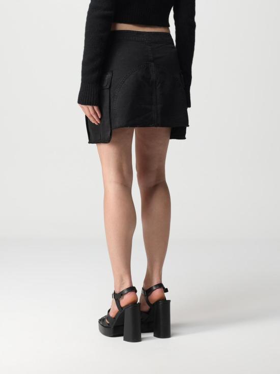 25FW 헤론 프레스톤 숏 스커트 HWCU006F23FAB001 1000 Black - HERON PRESTON