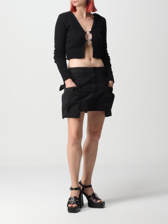 25FW 헤론 프레스톤 숏 스커트 HWCU006F23FAB001 1000 Black - HERON PRESTON