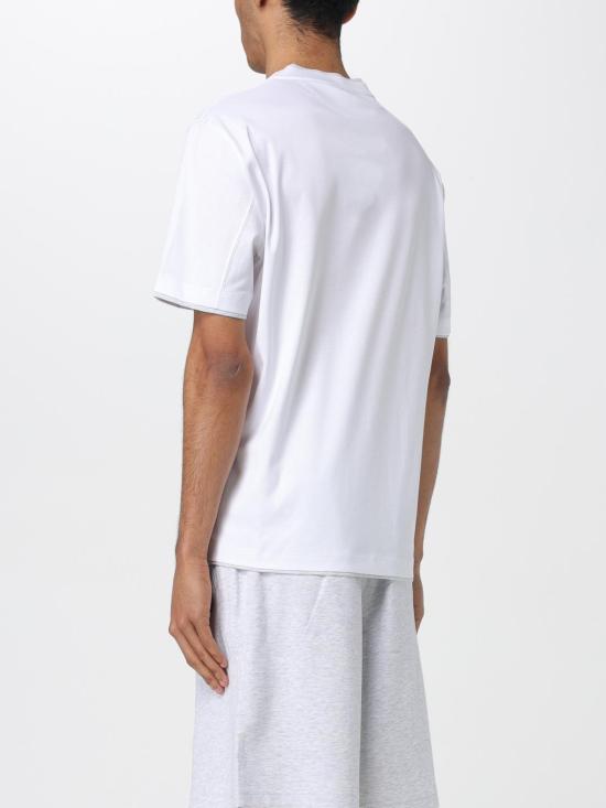 25FW 브루넬로 쿠치넬리 자수 로고 티셔츠 M0B137427 CW787 White - BRUNELLO CUCINELLI