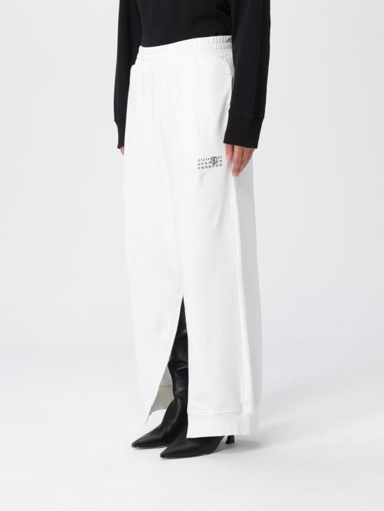 25FW MM6 메종마르지엘라 팬츠 S52KA0546M25025 101 White - MM6 MAISON MARGIELA