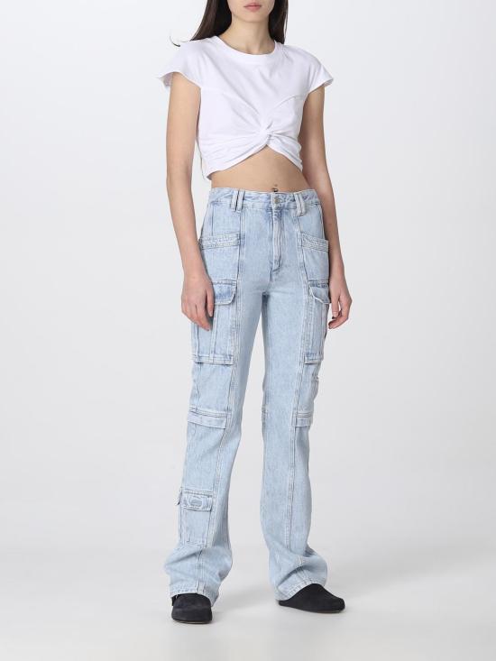 25FW 이자벨마랑 데님 팬츠 PA0048FAA1H231 30LU Gnawed Blue - ISABEL MARANT