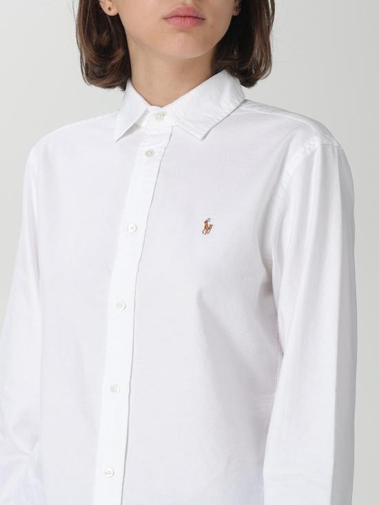 25FW 폴로 랄프로렌 포니 로고 옥스포드 셔츠 211891377 003 White - POLO RALPH LAUREN