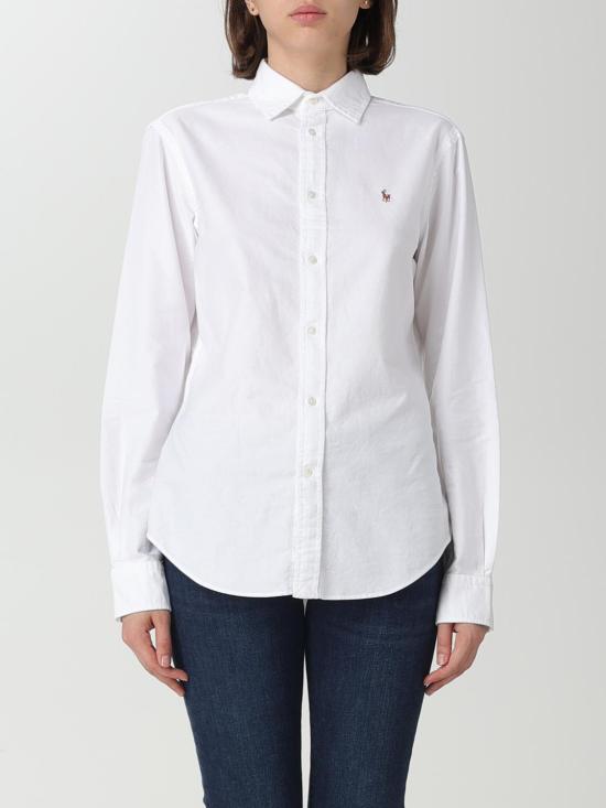 25FW 폴로 랄프로렌 포니 로고 옥스포드 셔츠 211891377 003 White