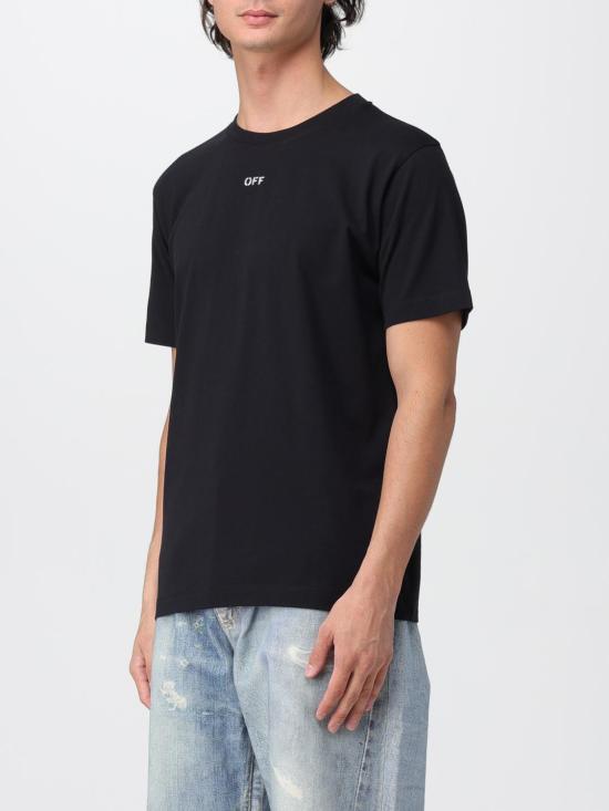 25FW 오프화이트 반팔 티셔츠 OMAA027F25JER005 1001 Black - OFF WHITE