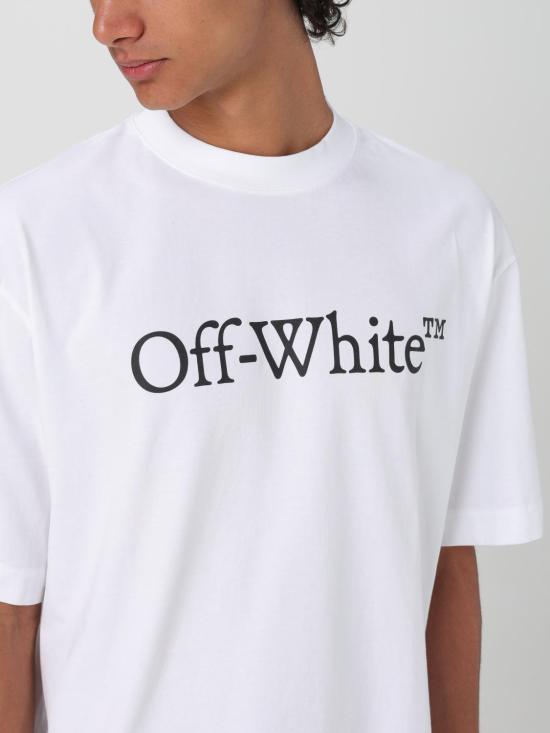25FW 오프화이트 반팔 티셔츠 OMAA120C99JER0080110 White - OFF WHITE
