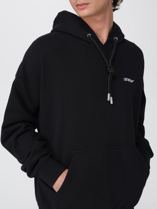 25FW 오프화이트 긴팔 티셔츠 OMBB085F25FLE008 1001 Black - OFF WHITE