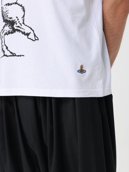 25FW 비비안웨스트우드 반팔 티셔츠 3G010049J001M A401 White - VIVIENNE WESTWOOD