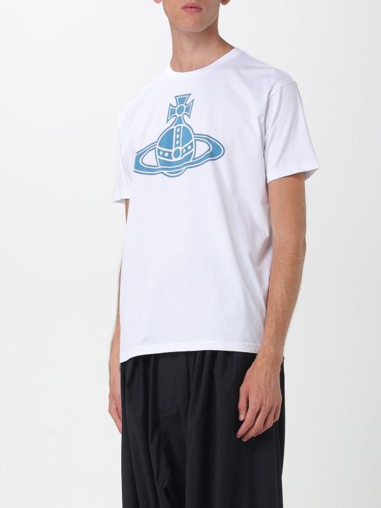 25FW 비비안웨스트우드 반팔 티셔츠 3G010048J001M A401 White - VIVIENNE WESTWOOD