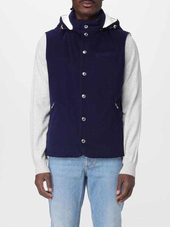 25FW 브루넬로 쿠치넬리 베스트 MM4701775 CXZ60 Blue