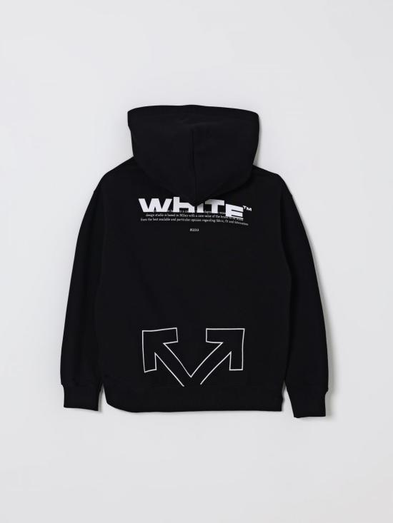 25FW [키즈] 오프화이트 풀오버 OBBB001F25FLE001 1001 Black - OFF WHITE