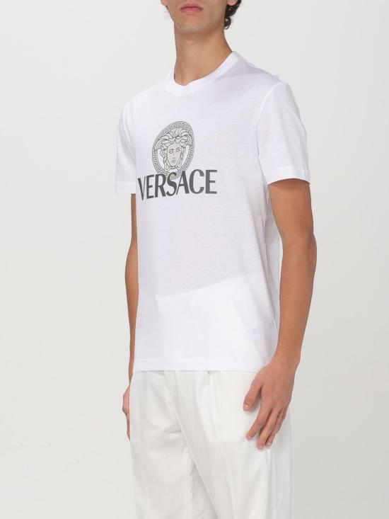 25FW 베르사체 반팔 티셔츠 10142261A10088 1W000 White - VERSACE