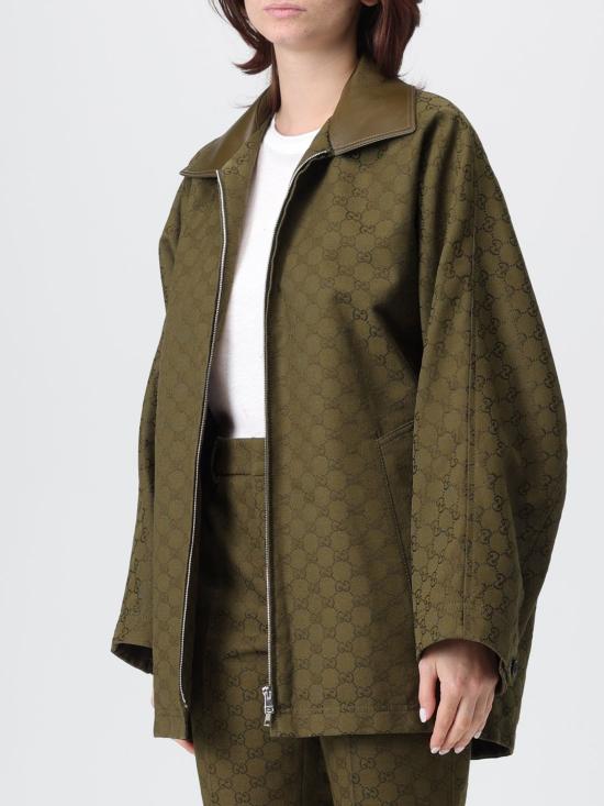 25FW 구찌 GG 캔버스 자켓 826626Z8B1O 3602 Green - GUCCI