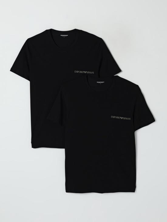 25FW 엠포리오 아르마니 반팔 티셔츠 EM000391AF10779 MC005 Black - EMPORIO ARMANI