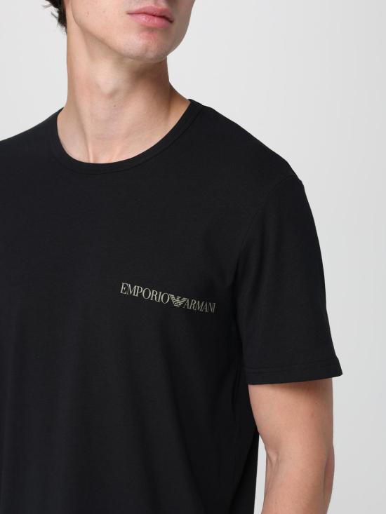 25FW 엠포리오 아르마니 반팔 티셔츠 EM000391AF10779 MC005 Black - EMPORIO ARMANI