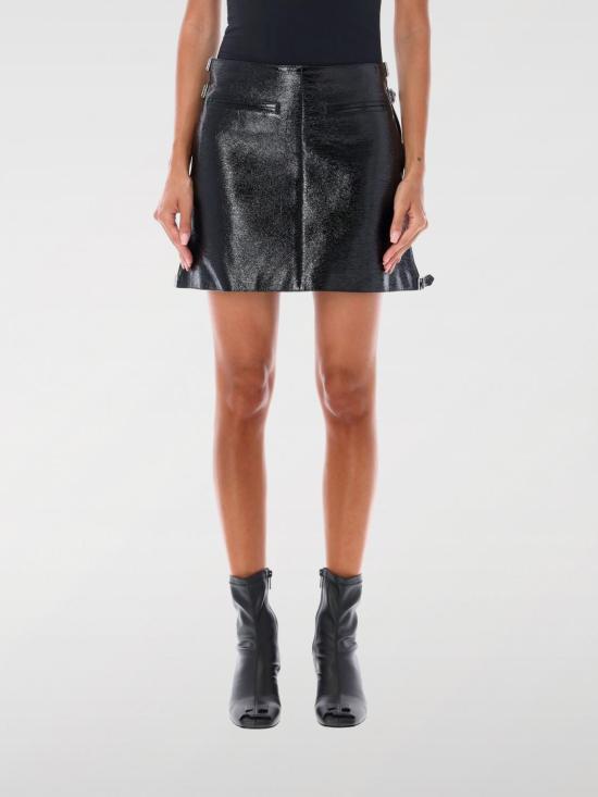 25FW 쿠레쥬 미디 스커트 324CJU187VY0015 9999 Black