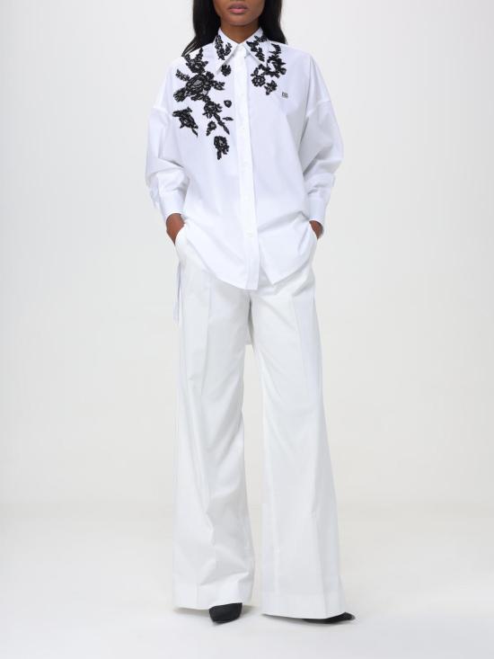25FW 돌체앤가바나 스트레이트 팬츠 FTC0VTFUFJR W0001 White - DOLCE & GABBANA