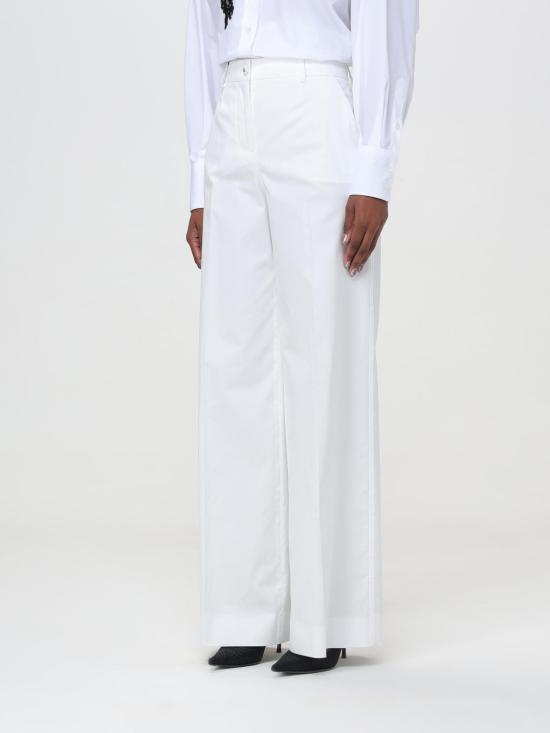 25FW 돌체앤가바나 스트레이트 팬츠 FTC0VTFUFJR W0001 White - DOLCE & GABBANA