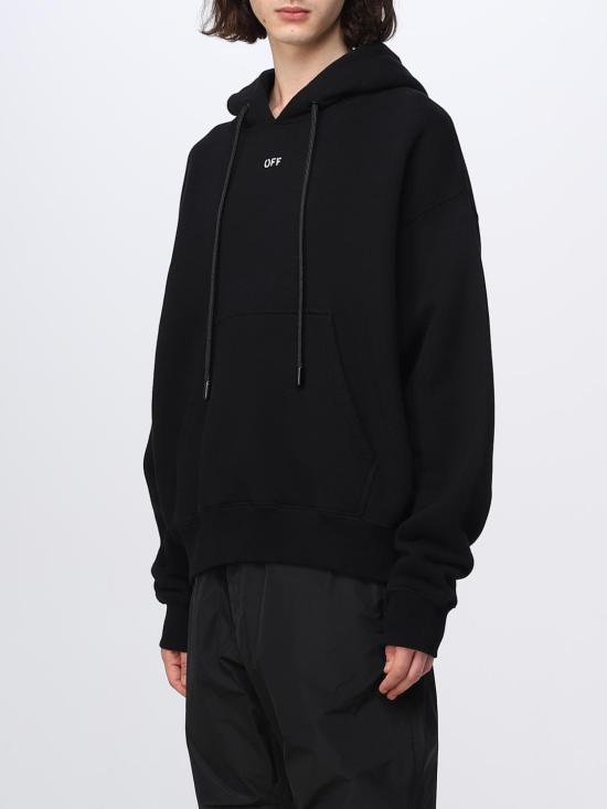 25FW 오프화이트 긴팔 티셔츠 OMBB085F23FLE001 1001 Black - OFF WHITE