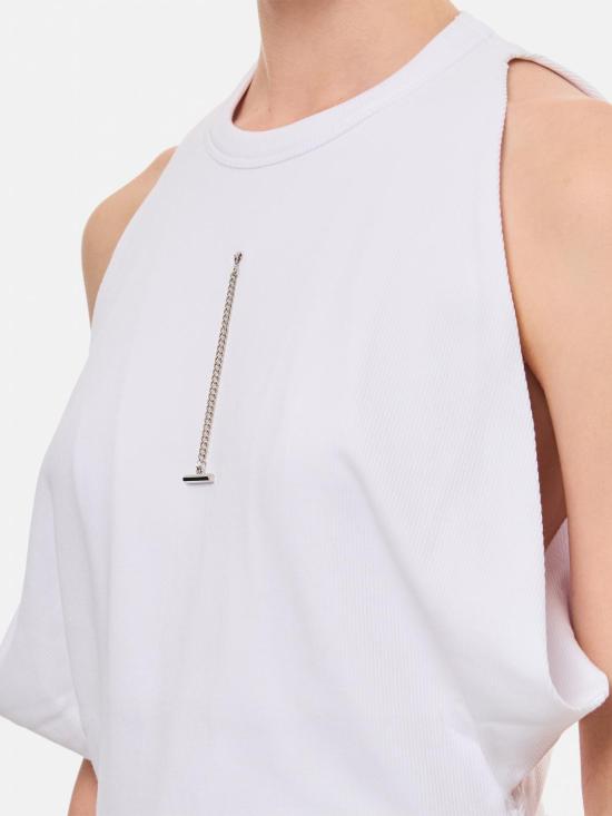 25FW 알렉산더 맥퀸 민소매 티셔츠 804191QLADW 9000 White - ALEXANDER MCQUEEN