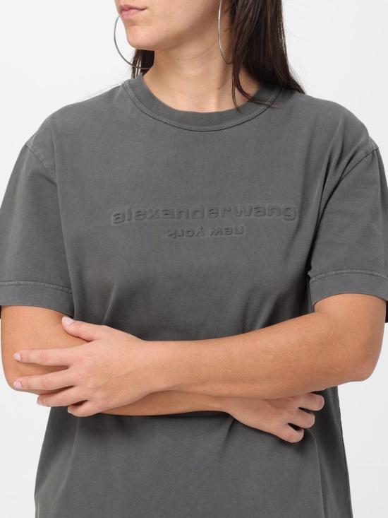 25FW 알렉산더 왕 반팔 티셔츠 UCC1241698 094A Grey - ALEXANDER WANG