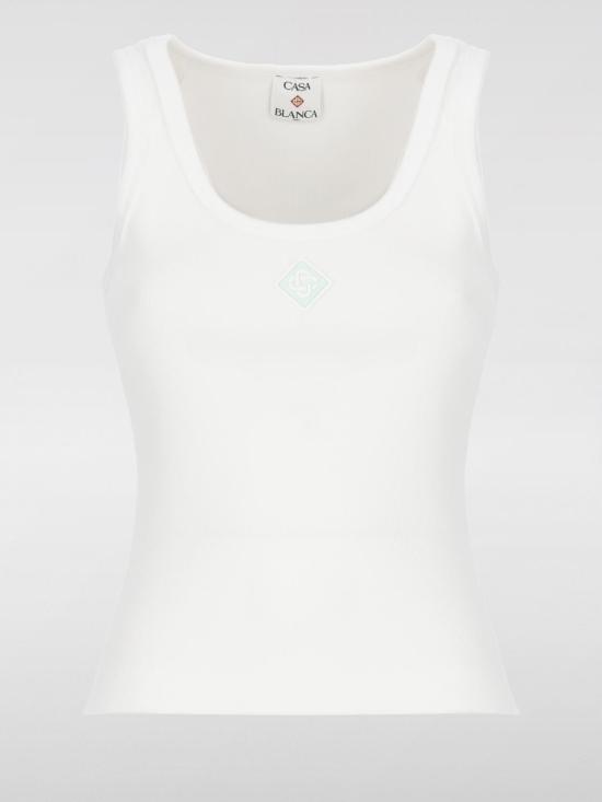 25FW 카사블랑카 반팔 티셔츠 WPF25JTS039 02 White - CASABLANCA