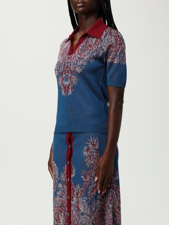 25FW 에트로 폴로 티셔츠 WRKE0258AQ167 X0883 Violet - ETRO