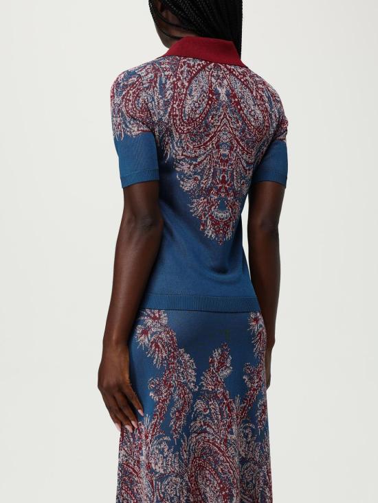 25FW 에트로 폴로 티셔츠 WRKE0258AQ167 X0883 Violet - ETRO