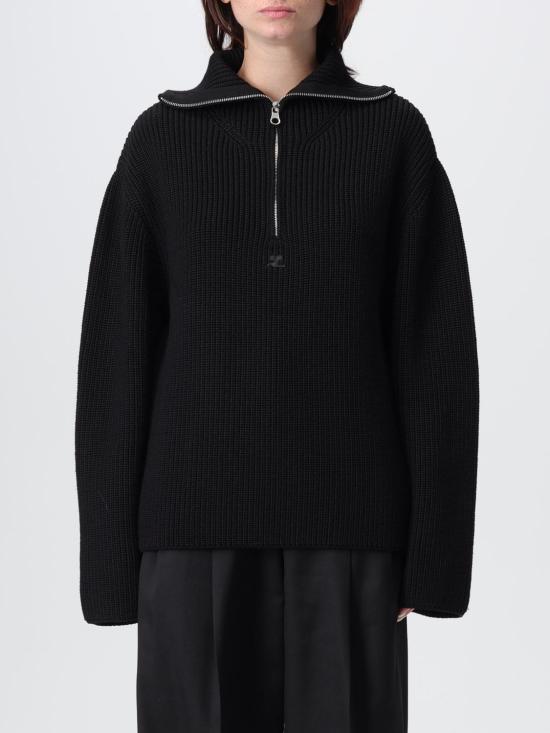 25FW 쿠레쥬 스웨터 325MPU243TFI0036 9999 Black