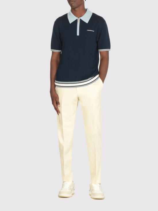 25FW 카사블랑카 폴로 티셔츠 MPF25KW1002 01 Blue - CASABLANCA