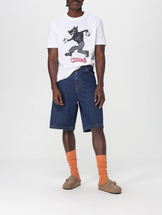 25FW 마르니 반팔 티셔츠 HUMU0198EPUSCY45 PRW01 White - MARNI