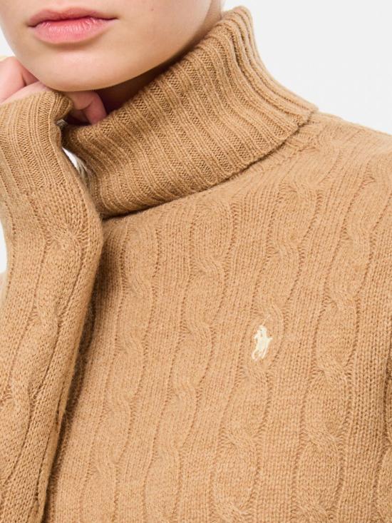 25FW 폴로 랄프로렌 울 캐시미어 케이블 니트 터틀넥 211888686 006 Camel - POLO RALPH LAUREN