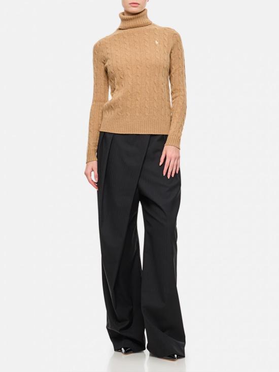 25FW 폴로 랄프로렌 울 캐시미어 케이블 니트 터틀넥 211888686 006 Camel - POLO RALPH LAUREN