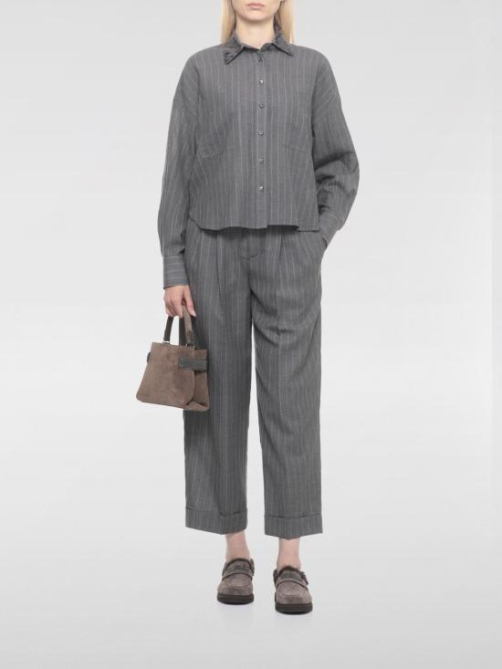 25FW 브루넬로 쿠치넬리 스트레이트 팬츠 MG908P8995 C040 Grey - BRUNELLO CUCINELLI