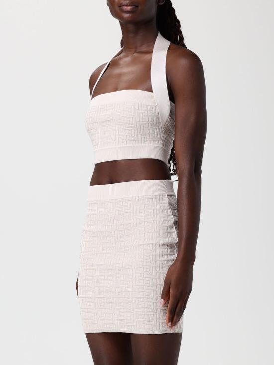 25FW 발망 민소매 티셔츠 EF1AA025KI02 GUS Nude - BALMAIN