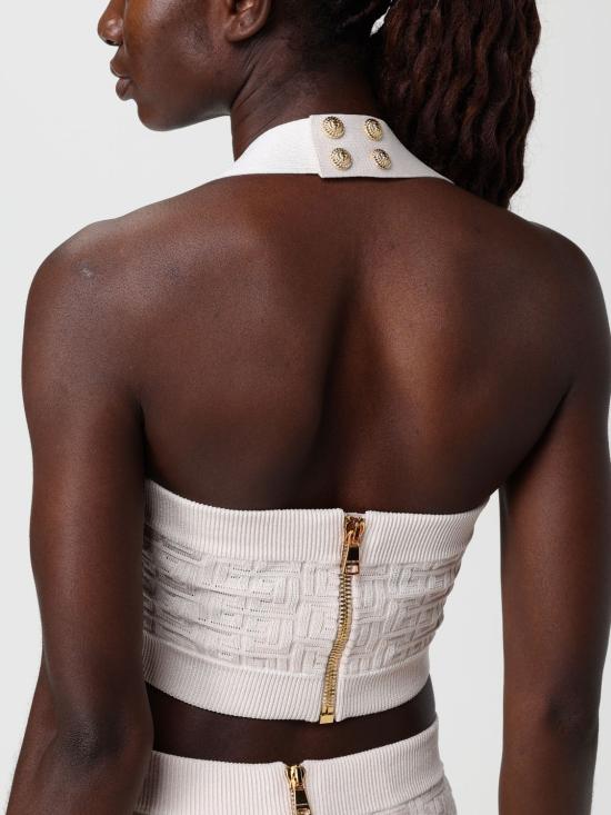 25FW 발망 민소매 티셔츠 EF1AA025KI02 GUS Nude - BALMAIN