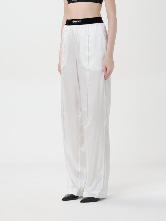 25FW 톰포드 로고 밴딩 파자마 팬츠  PAW397FAX881 AW013 Beige - TOMFORD