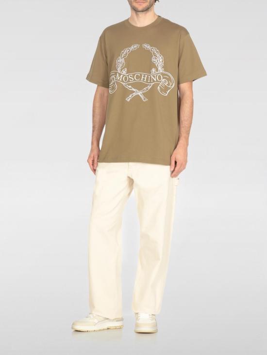 25FW 모스키노 반팔 티셔츠 07225241 1425 Green - MOSCHINO