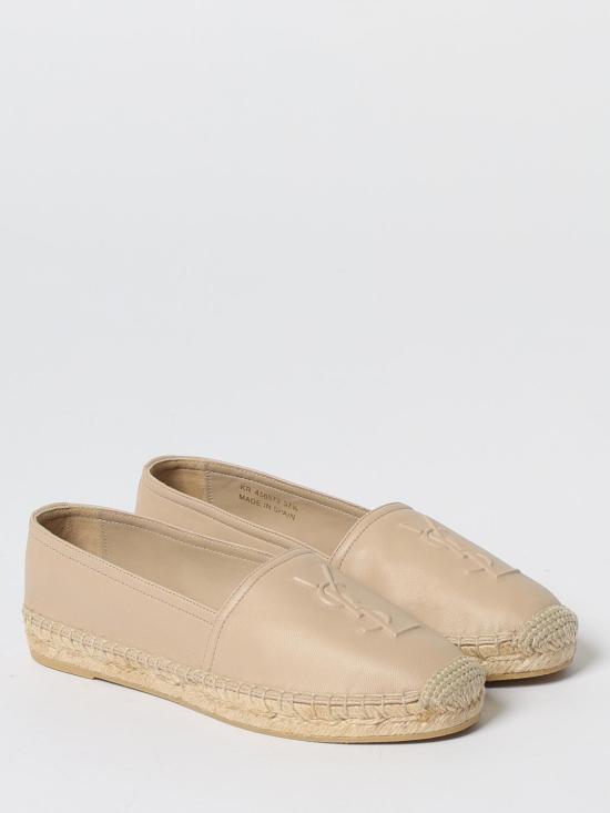 25FW 생로랑 램스킨 모노그램 에스파드리유 458573AAALP 9908 Blush Pink - SAINT LAURENT