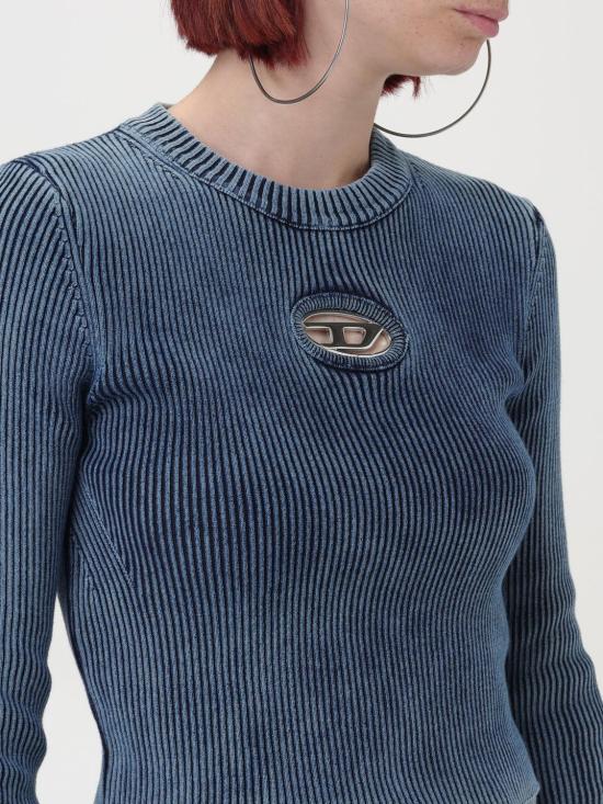 25FW 디젤 M 앵커 A 립 니트 탑 오발 D A148100ANAH 8AT Blue - DIESEL