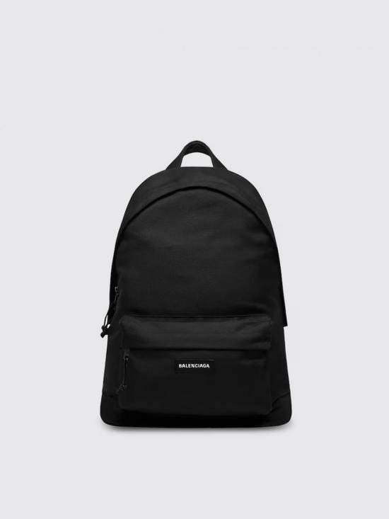 26SS 발렌시아가 로고 패치 익스플로러 백팩 5032212VZ37 1000 Black