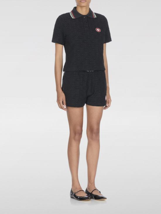 25FW 카사블랑카 숏팬츠 WPF25JTR272 01 Black - CASABLANCA