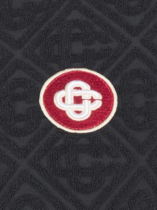 25FW 카사블랑카 폴로 티셔츠 WPF25JTP377 01 Black - CASABLANCA