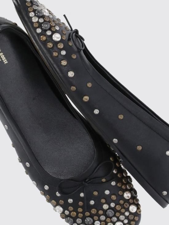 25FW 골든구스 플랫 슈즈 GWF00867F00761290100 Black - GOLDEN GOOSE