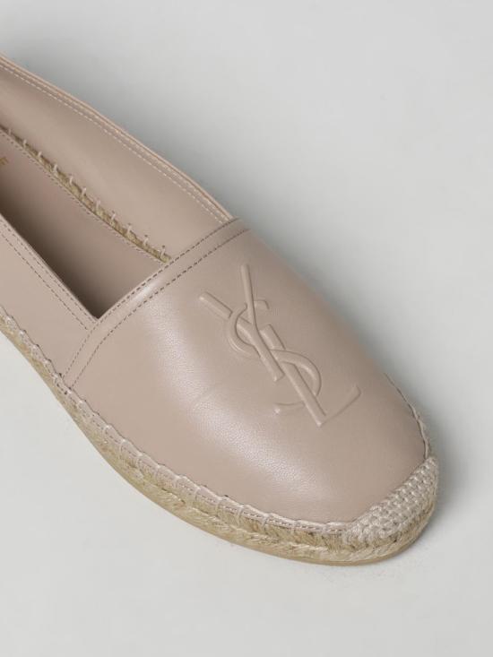 25FW 생로랑 램스킨 모노그램 에스파드리유 458573AAALP 9908 Blush Pink - SAINT LAURENT