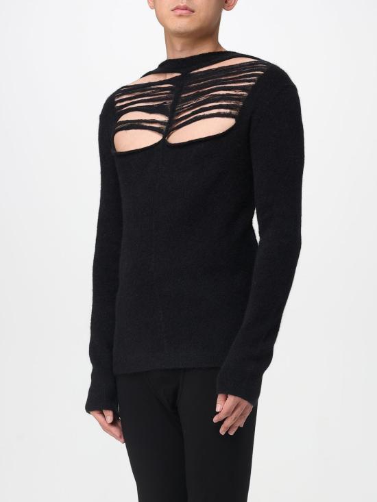 25FW 릭 오웬스 스웨터 RU02E1670KGRIDP 09 Black - RICK OWENS