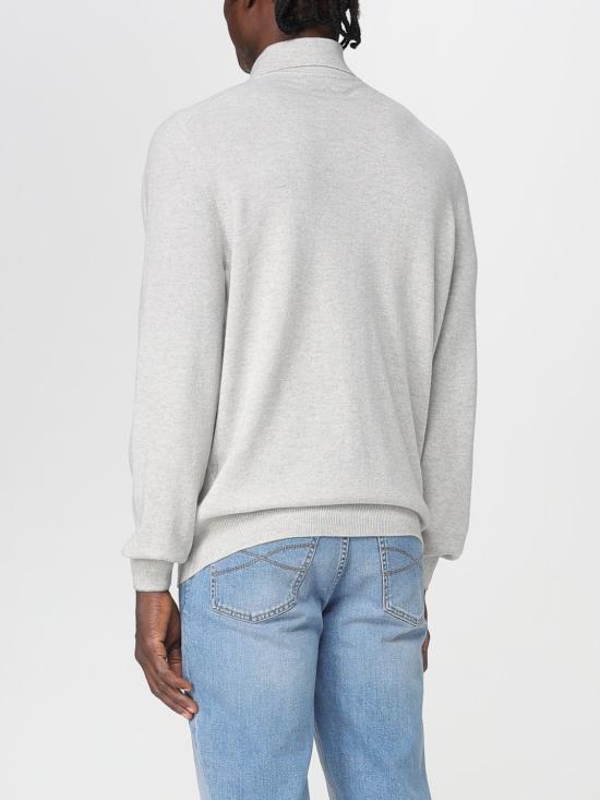 25FW 브루넬로 쿠치넬리 폴로 넥 캐시미어 스웨터 M2200295 CUH10 Grey - BRUNELLO CUCINELLI