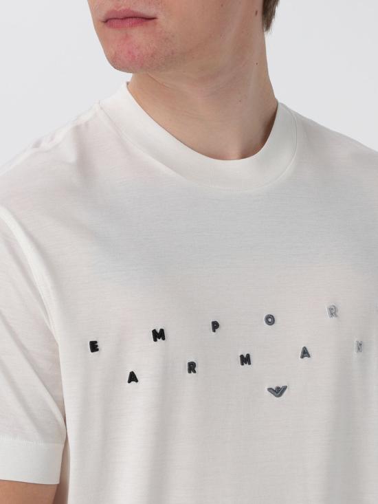25FW 엠포리오 아르마니 반팔 티셔츠 3D1TA21JUVZ 01B2 White - EMPORIO ARMANI