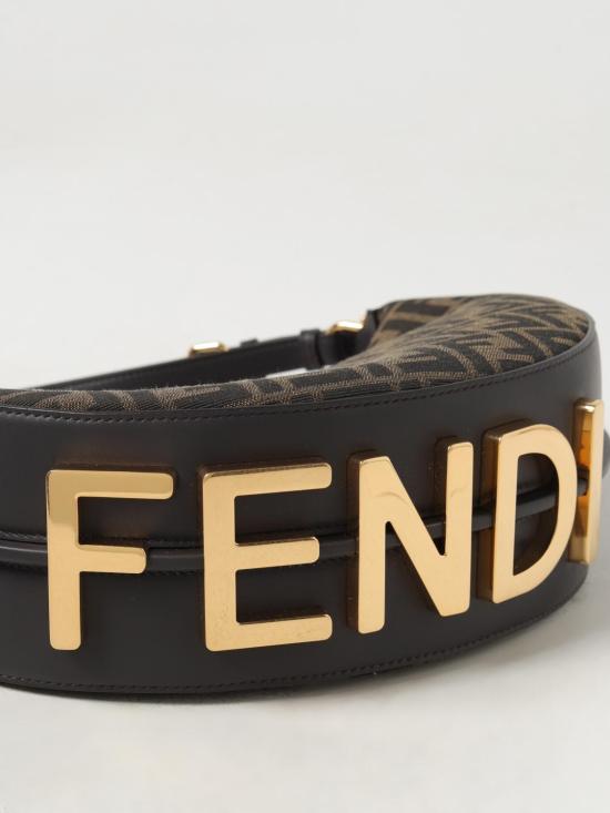 26SS 펜디 펜디그라피 스몰 패브릭 호보백 8BR798ALP3 F1I02 Tobacco - FENDI