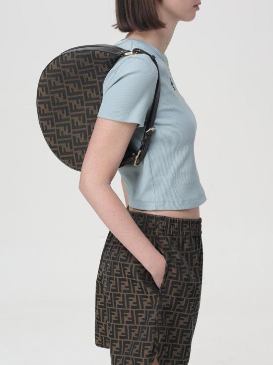 26SS 펜디 펜디그라피 스몰 패브릭 호보백 8BR798ALP3 F1I02 Tobacco - FENDI