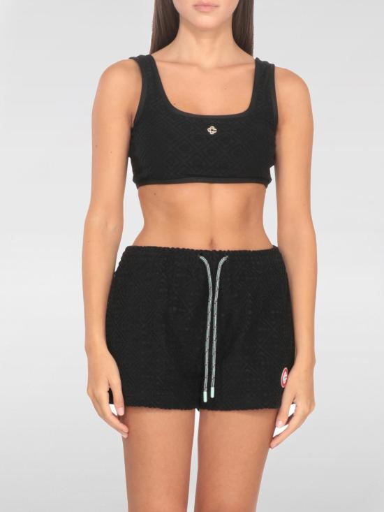 25FW 카사블랑카 트레이닝 티셔츠 WPF25SWM008 01 Black